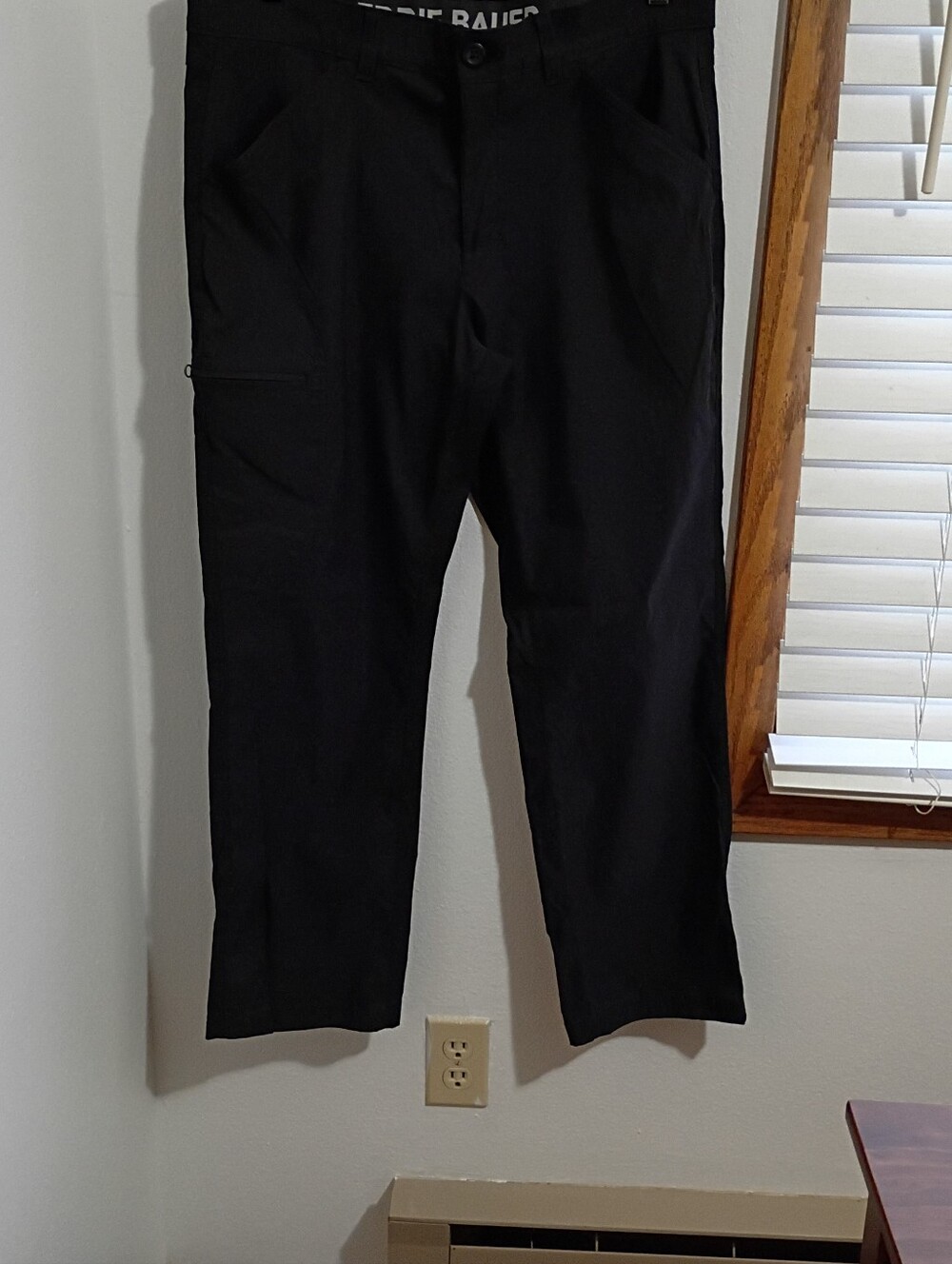 Eddie Bauer Men's Black Pants - Classic Straight Fit